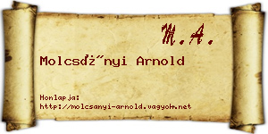 Molcsányi Arnold névjegykártya